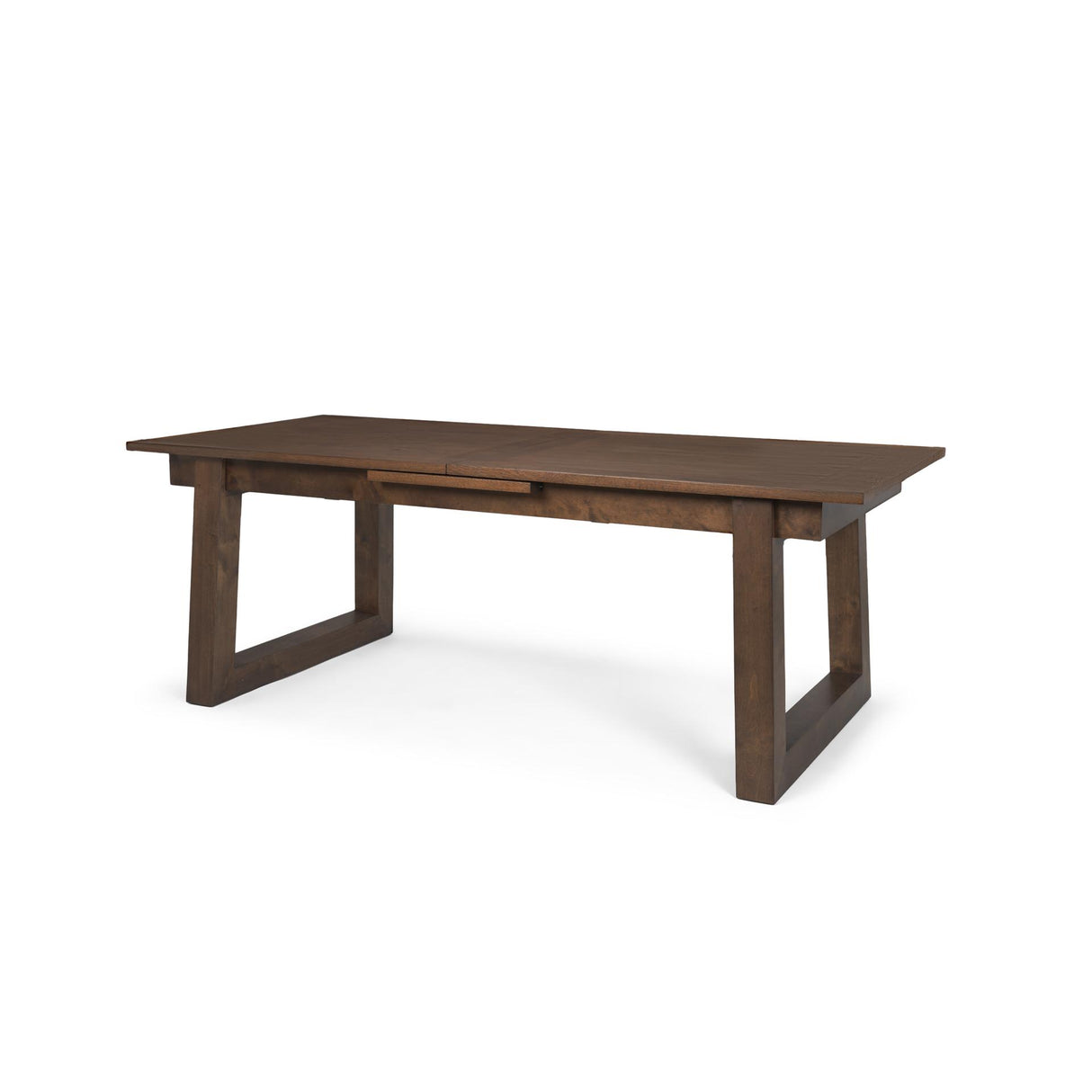 Mercana Takota Dark Brown Rectangular Oak Wood w/ Birch Wood Legs Extendable Dining Table