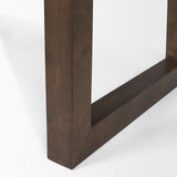 Mercana Takota Dark Brown Rectangular Oak Wood w/ Birch Wood Legs Extendable Dining Table