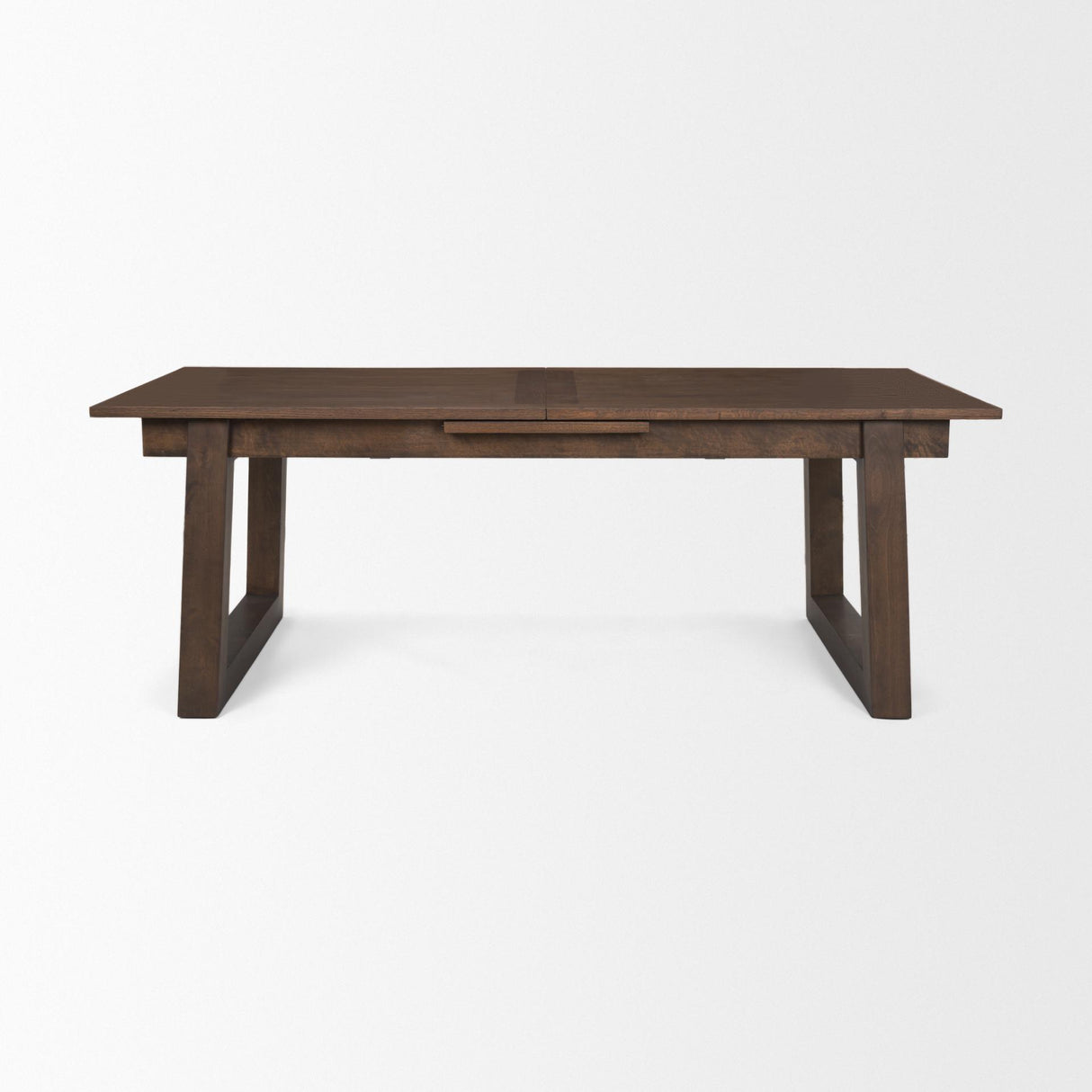 Mercana Takota Dark Brown Rectangular Oak Wood w/ Birch Wood Legs Extendable Dining Table