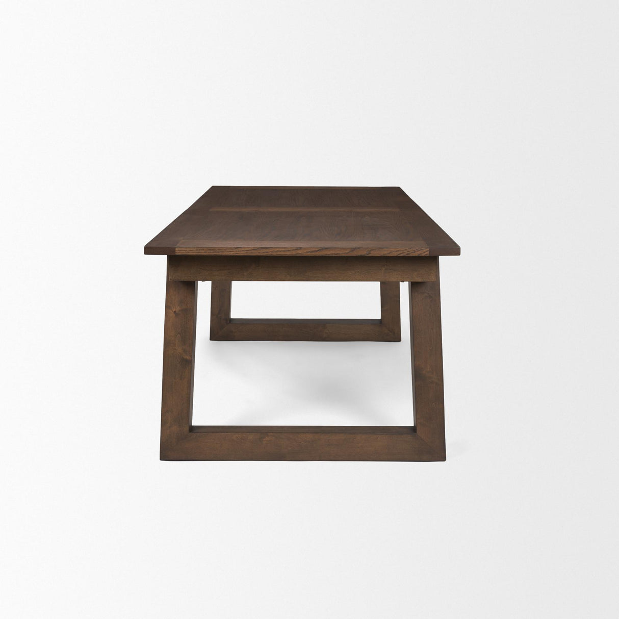 Mercana Takota Dark Brown Rectangular Oak Wood w/ Birch Wood Legs Extendable Dining Table