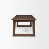Mercana Takota Dark Brown Rectangular Oak Wood w/ Birch Wood Legs Extendable Dining Table