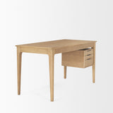 Mercana Tino Light Brown Oak Wood w/ 4 Drawers Desk