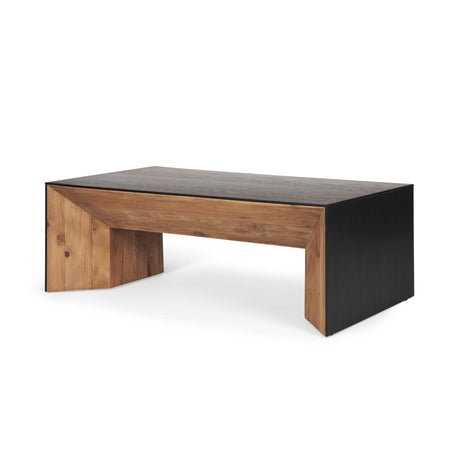 Mercana Tabor Natural Wood w/ Black Oak Waterfall Coffee Table