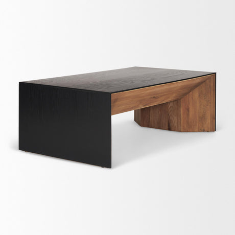 Mercana Tabor Natural Wood w/ Black Oak Waterfall Coffee Table