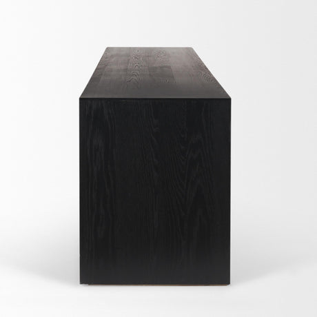 Mercana Tabor Natural Wood w/ Black Oak Waterwall Media Console