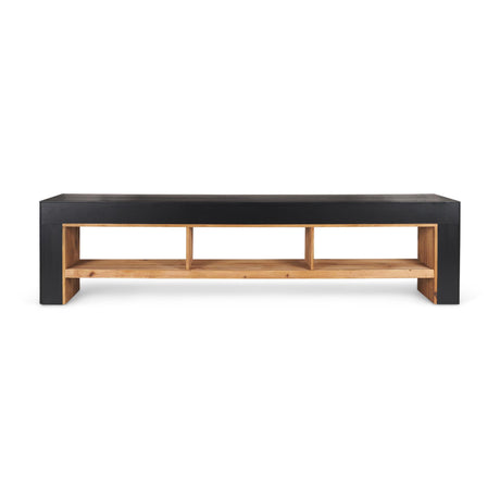 Mercana Tabor Natural Wood w/ Black Oak Waterwall Media Console