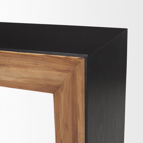 Mercana Tabor Natural Wood w/ Black Oak Waterfall Console Table