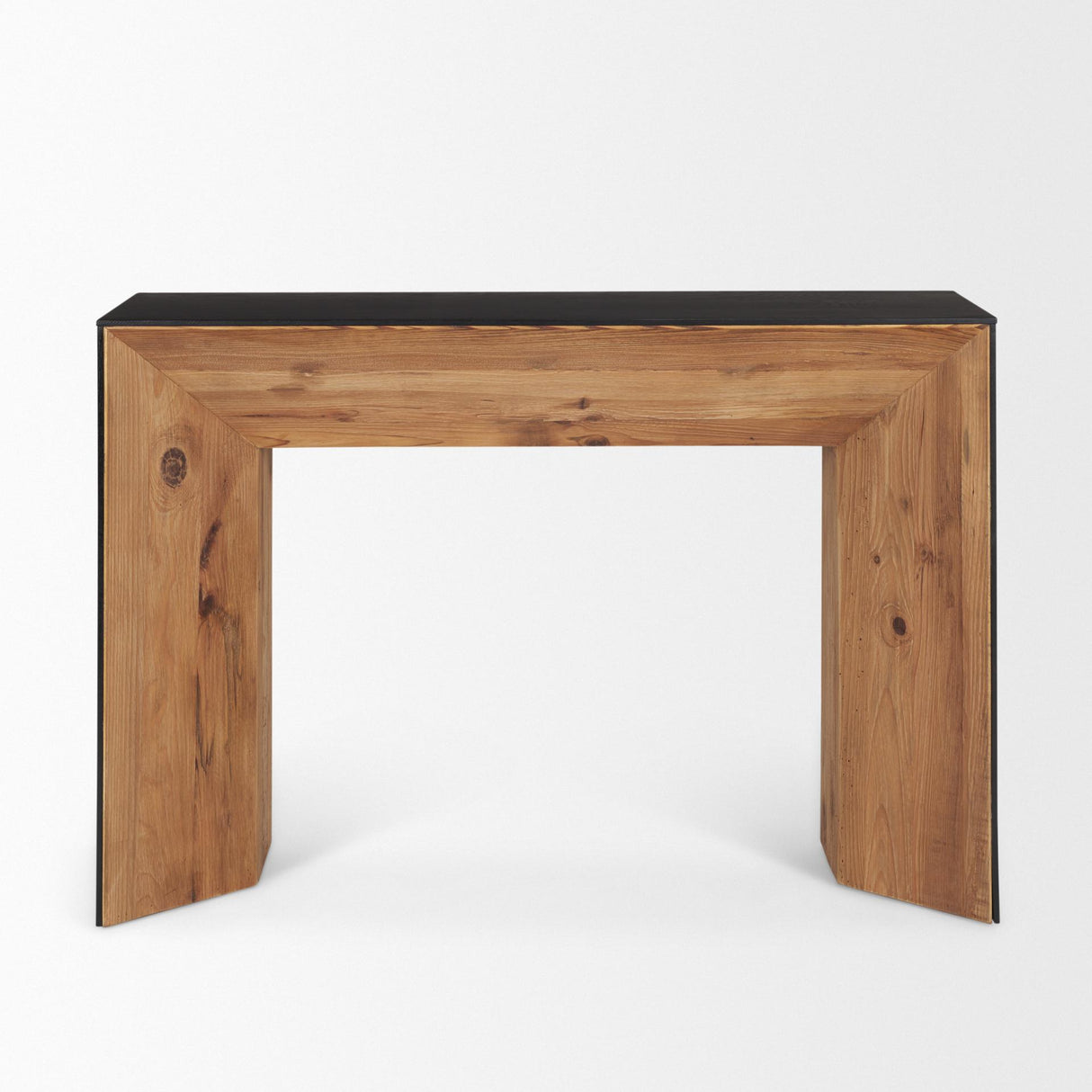 Mercana Tabor Natural Wood w/ Black Oak Waterfall Console Table