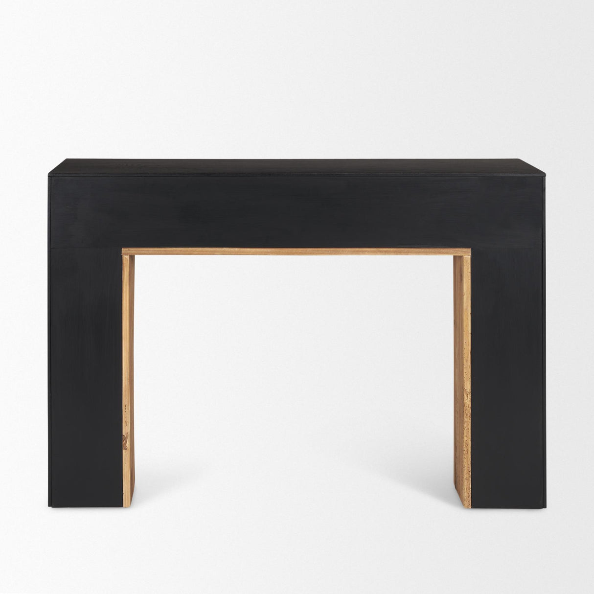 Mercana Tabor Natural Wood w/ Black Oak Waterfall Console Table