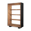 Mercana Tabor Natural Wood w/ Black Oak Frame Bookcase