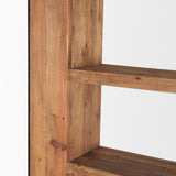 Mercana Tabor Natural Wood w/ Black Oak Frame Bookcase
