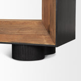 Mercana Tabor Natural Wood w/ Black Oak Frame Bookcase