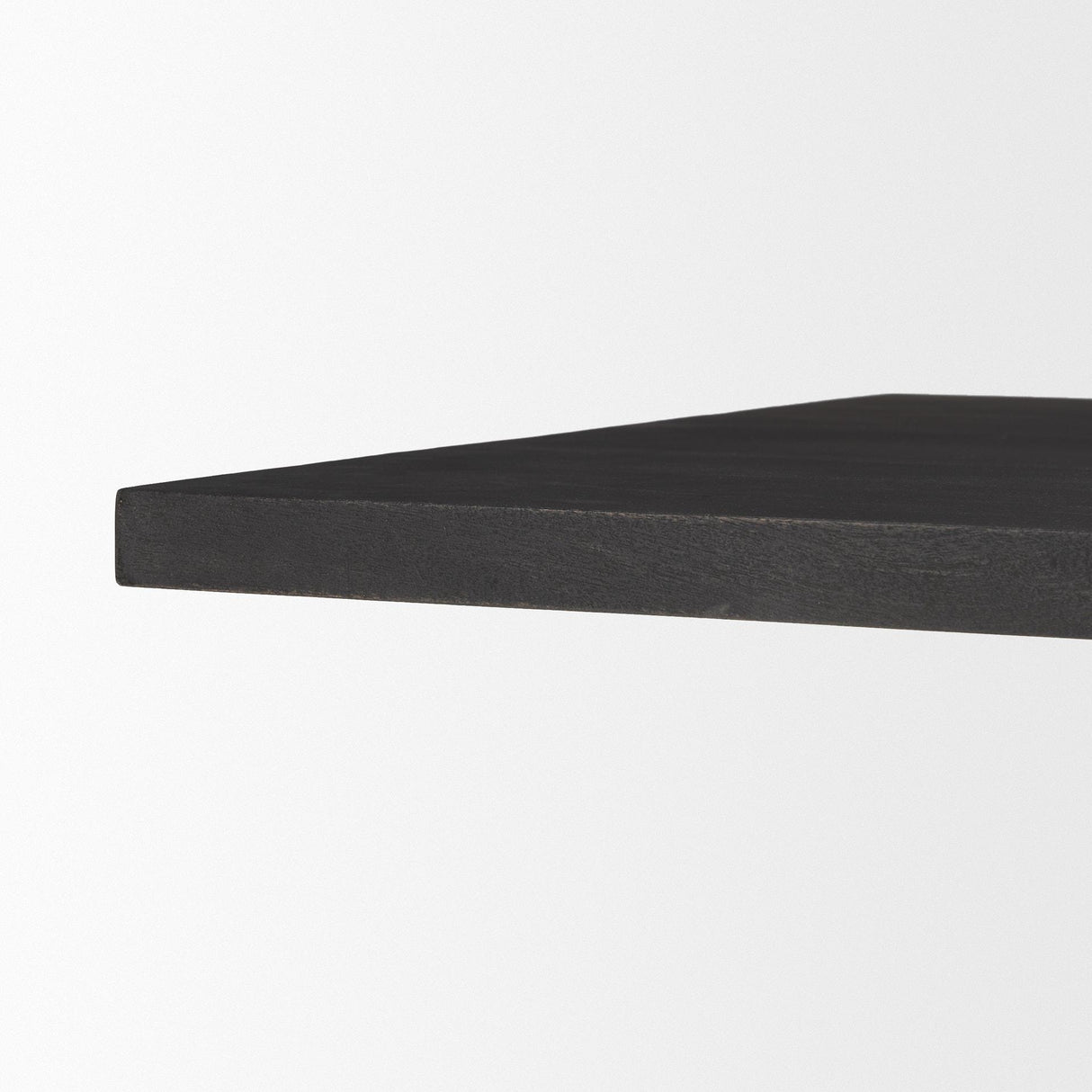 Mercana Tarro 84" Rectangular Textured Black Wood w/ Geometrical Base Dining Table