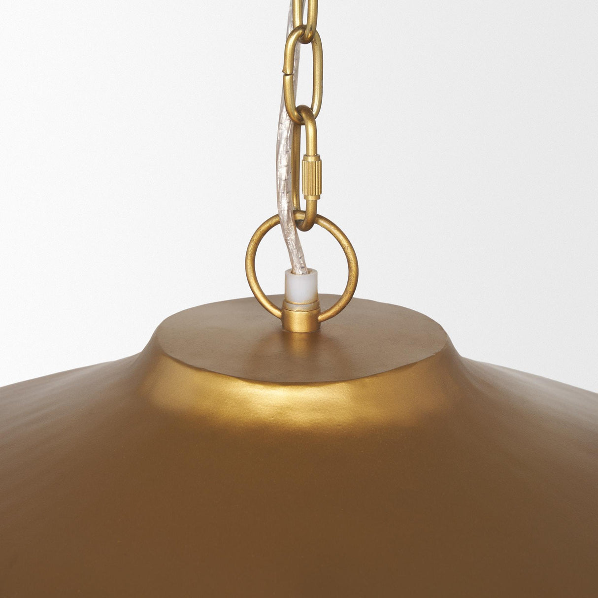 Mercana Titus 1-Light Brass Finished Metal Disc Pendant