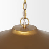 Mercana Titus 1-Light Brass Finished Metal Disc Pendant
