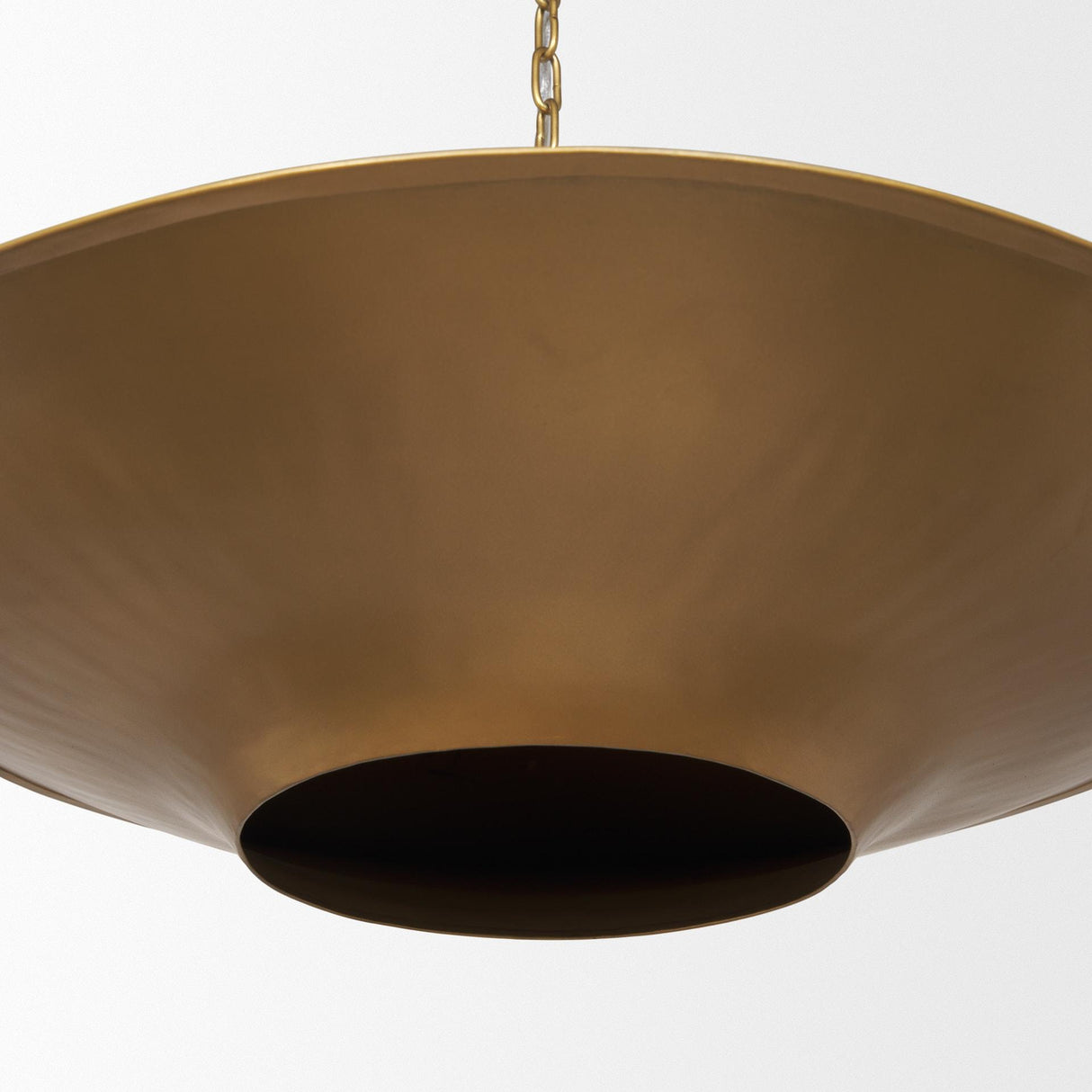 Mercana Titus 1-Light Brass Finished Metal Disc Pendant