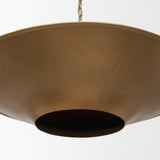 Mercana Titus 1-Light Brass Finished Metal Disc Pendant