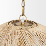 Mercana Thad 1-Light Natural Woven Rattan Dome Pendant