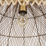 Mercana Thad 1-Light Natural Woven Rattan Dome Pendant