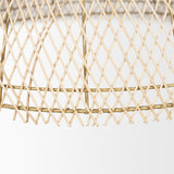 Mercana Thad 1-Light Natural Woven Rattan Dome Pendant