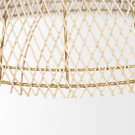 Mercana Thad 1-Light Natural Woven Rattan Dome Pendant