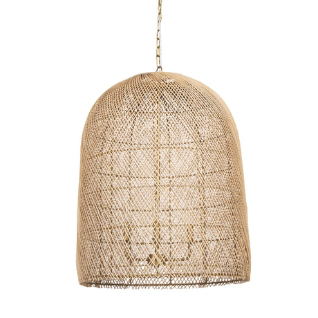 Mercana Thad 4-Light Natural Woven Rattan Foyer Chandelier