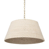 Mercana Tosha 1-Light Tapered Cotton Rope Drum Pendant