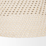 Mercana Tosha 1-Light Tapered Cotton Rope Drum Pendant