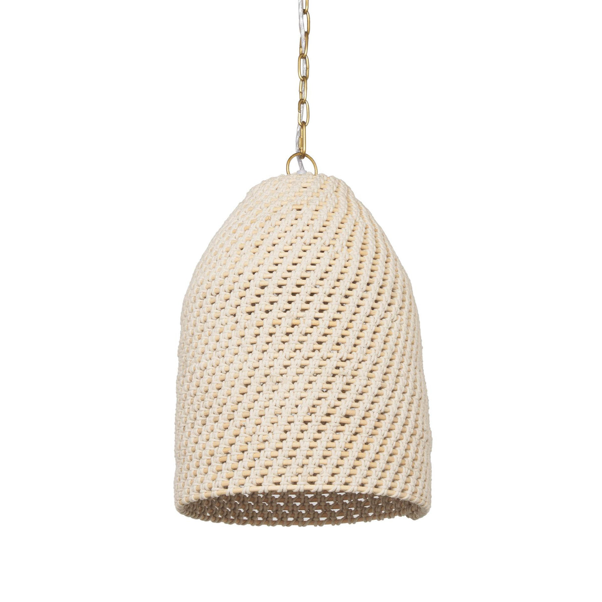 Mercana Tosha 1-Light Cotton Rope Bell Pendant