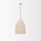 Mercana Tosha 1-Light Cotton Rope Bell Pendant