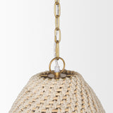 Mercana Tosha 1-Light Cotton Rope Bell Pendant