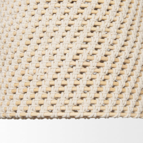 Mercana Tosha 1-Light Cotton Rope Bell Pendant