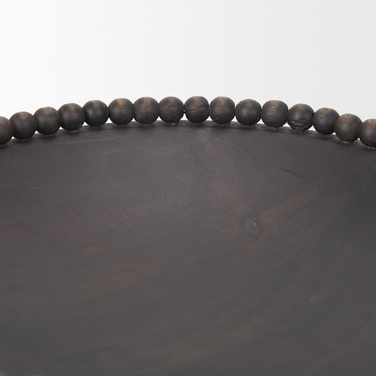 Mercana Wendell Dark Brown Wood w/ Wood Beads Round Bowls