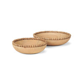 Mercana Wendell Light Brown Wood w/ Wood Bead Round Bowls