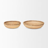 Mercana Wendell Light Brown Wood w/ Wood Bead Round Bowls