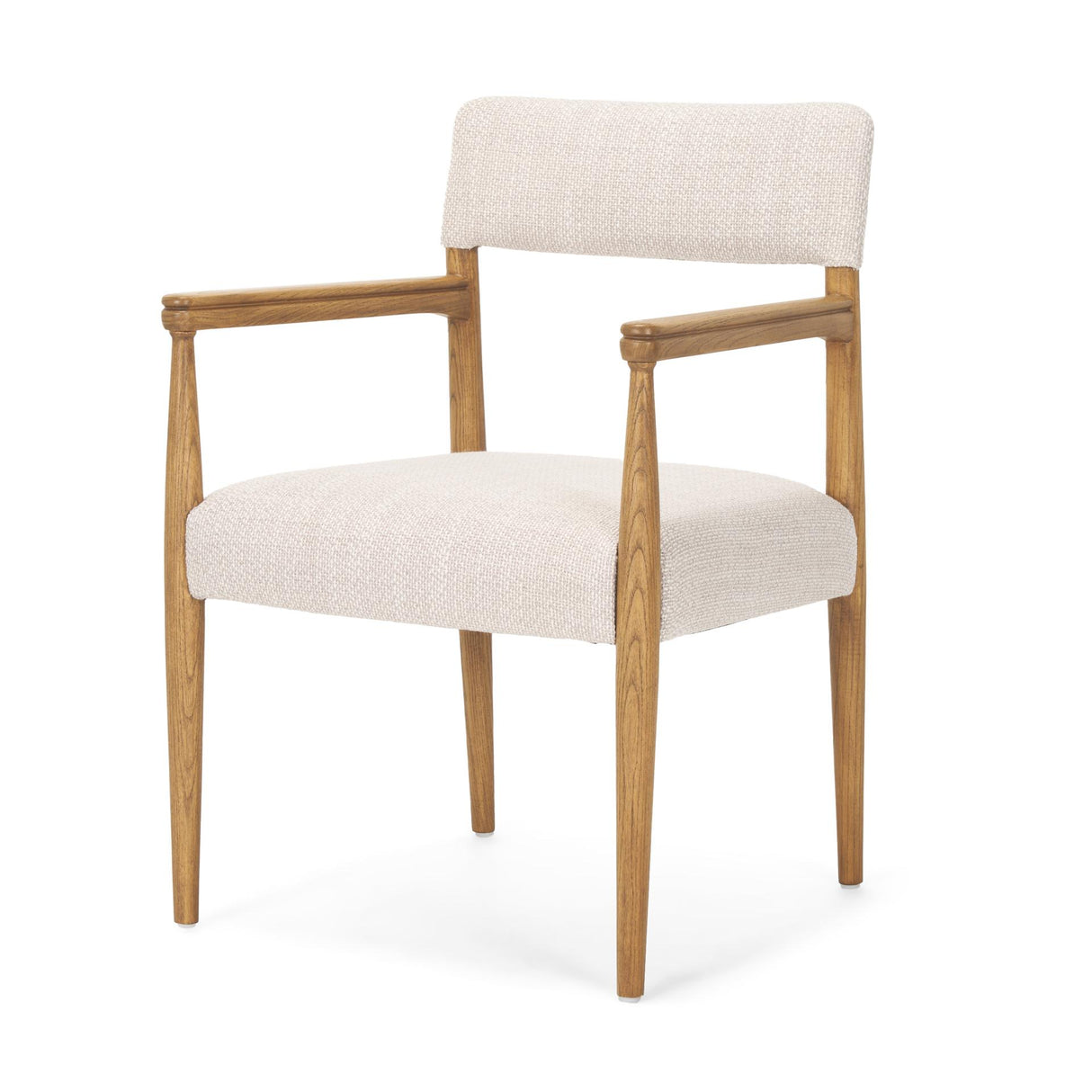Mercana Toni Light Brown Nettlewood w/Cream Heathered Performance Fabric Dining Chair