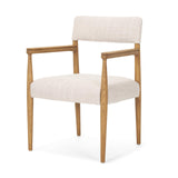 Mercana Toni Light Brown Nettlewood w/Cream Heathered Performance Fabric Dining Chair