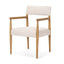 Mercana Toni Light Brown Nettlewood w/Cream Heathered Performance Fabric Dining Chair
