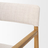 Mercana Toni Light Brown Nettlewood w/Cream Heathered Performance Fabric Dining Chair