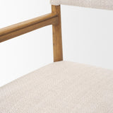 Mercana Toni Light Brown Nettlewood w/Cream Heathered Performance Fabric Dining Chair