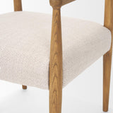 Mercana Toni Light Brown Nettlewood w/Cream Heathered Performance Fabric Dining Chair