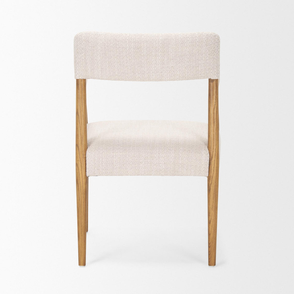 Mercana Toni Light Brown Nettlewood w/Cream Heathered Performance Fabric Dining Chair
