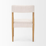Mercana Toni Light Brown Nettlewood w/Cream Heathered Performance Fabric Dining Chair