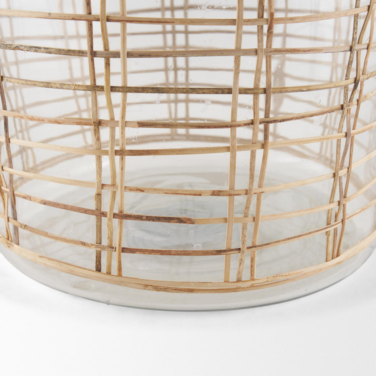 Mercana Troian Large Rattan Wrapped Glass Bottle