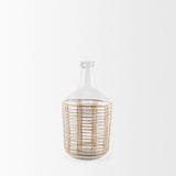 Mercana Troian Medium Rattan Wrapped Glass Bottle