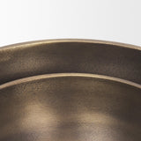 Mercana Tomiko Decorative Brass Finished Cast Aluminum Round Bowls