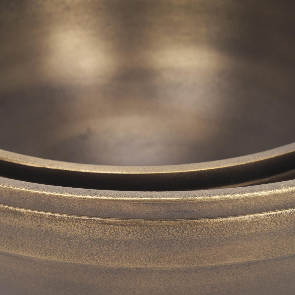 Mercana Tomiko Decorative Brass Finished Cast Aluminum Round Bowls