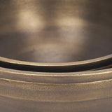 Mercana Tomiko Decorative Brass Finished Cast Aluminum Round Bowls