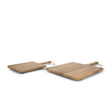 Mercana Khana Natural Solid Wood Square Serving Boards