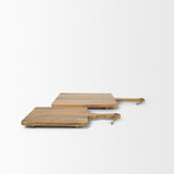Mercana Khana Natural Solid Wood Square Serving Boards